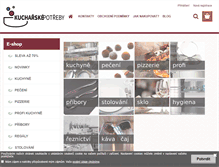 Tablet Screenshot of kucharskepotreby.cz